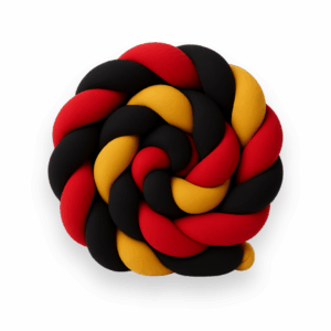 Red, Mustard & Black Braided Bumper