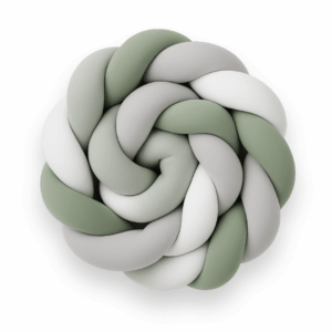 Sage, Grey & White Braided Bumper