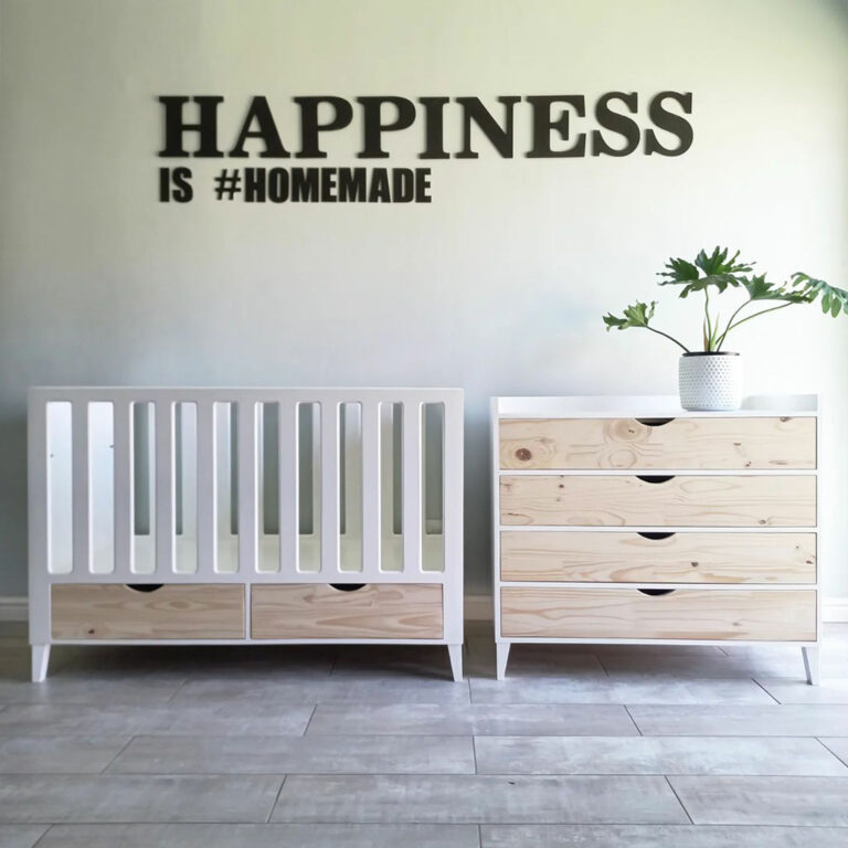 Large Two-Toned Cot & Compactum Set - The Light Bulb